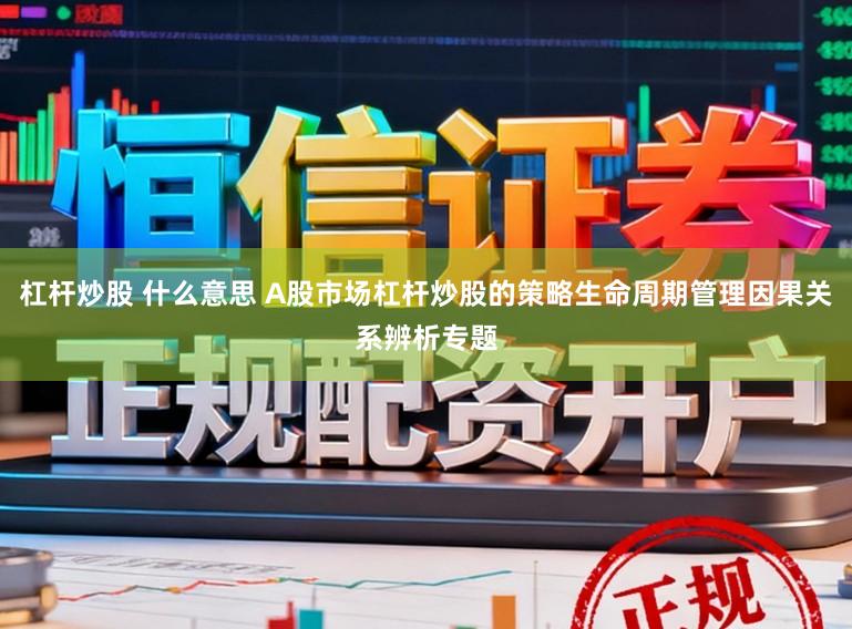 杠杆炒股 什么意思 A股市场杠杆炒股的策略生命周期管理因果关系辨析专题